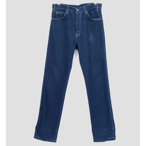 Vintage Blue Tab Levi’s 509 Jeans Men 34x32 USA Made 1984 Pinstripe Rare Fit - Picture 1 of 15
